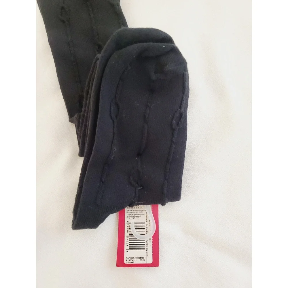 Xhilaration Black Thigh High Socks Cable Knit Cotton Blend NWT 025051554